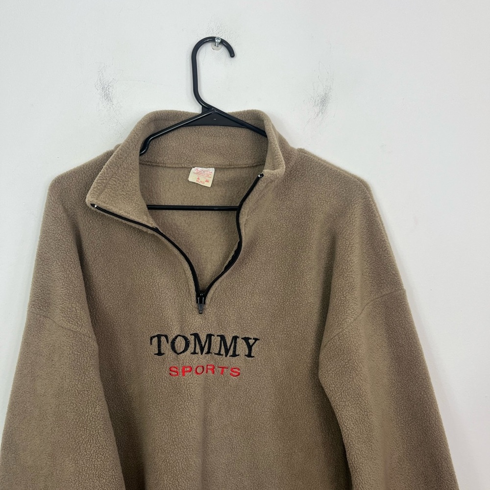 Vintage Tommy Sports 1/4 Zip Fleece Sweater Sz XL - Picture 7 of 10